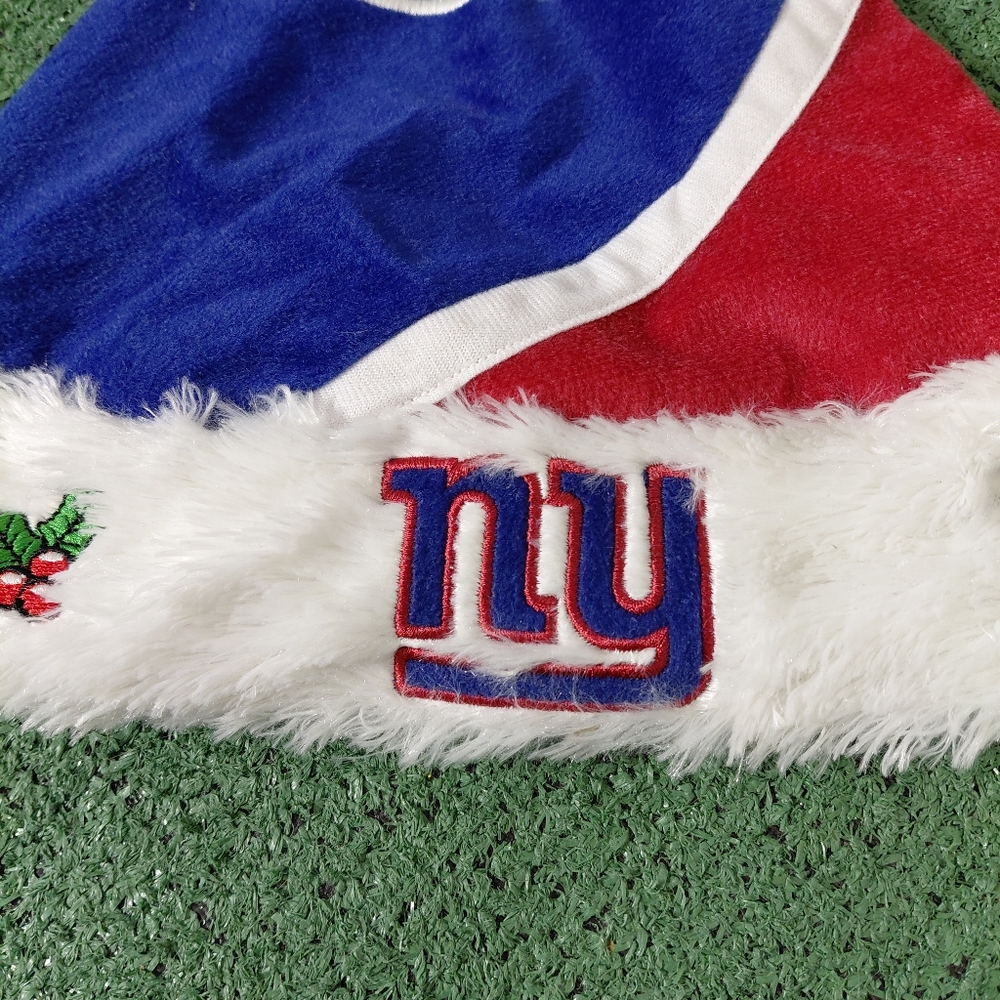 NFL 2019 New York Giants Santa Claus Christmas Xmas Football Hat - Picture 2 of 8